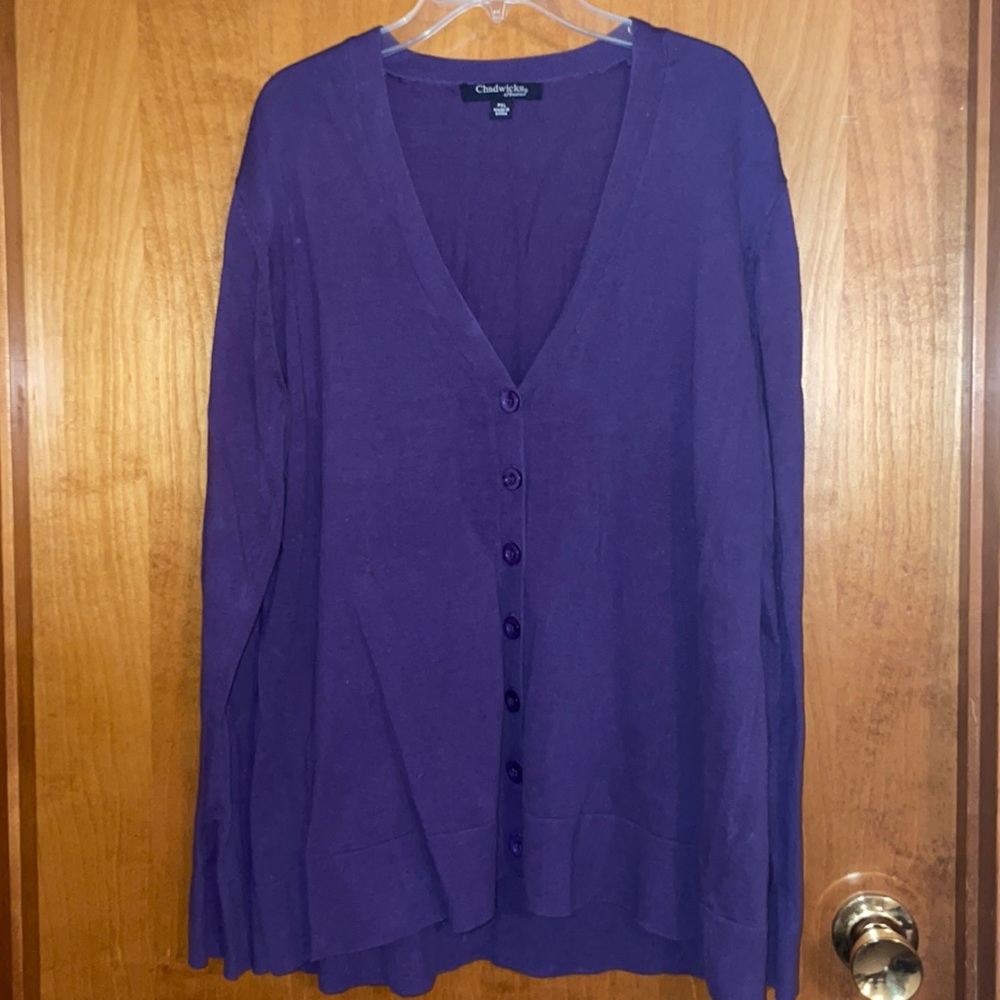 Chadwick’s Purple Cardigan